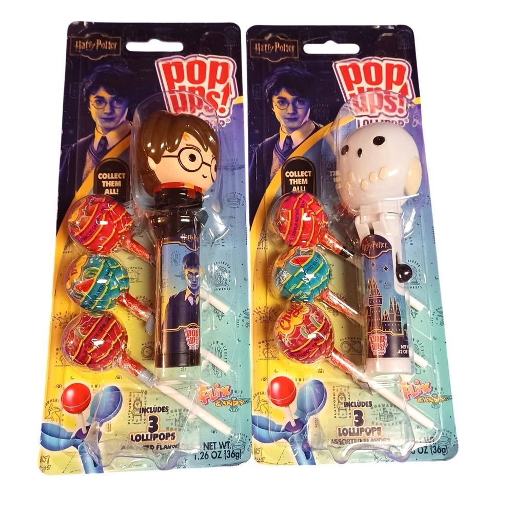 NEW 2 Warner Brothers Harry Potter & Hedwig Flix Pop Ups Lollipop Holder